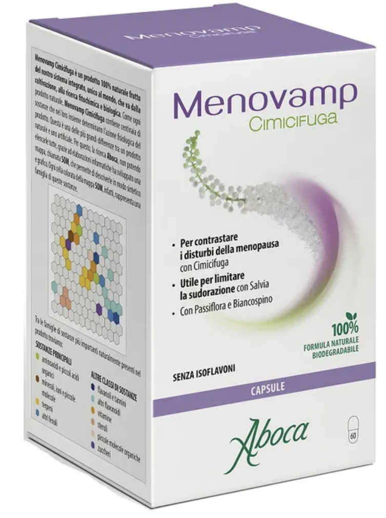 Menovamp Cimicifuga 60 capsule - Integratore per la Menopausa